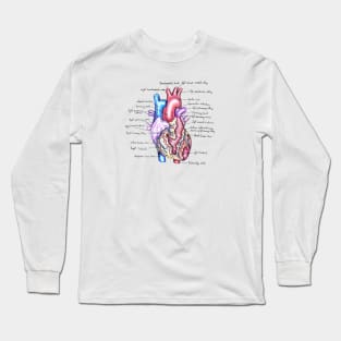 External Heart Anatomy Long Sleeve T-Shirt